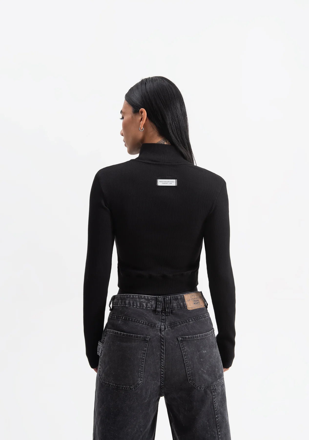 KNOCKOUT BLACK ZIP WOMAN JACKET