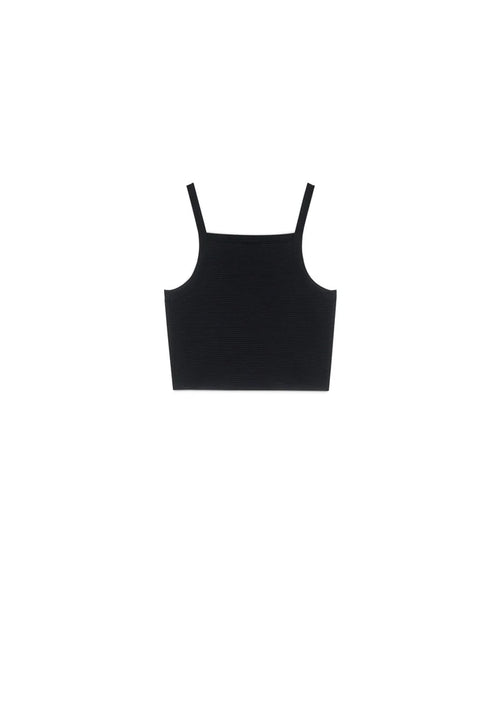 MONCLAIR BLACK CROP TOP