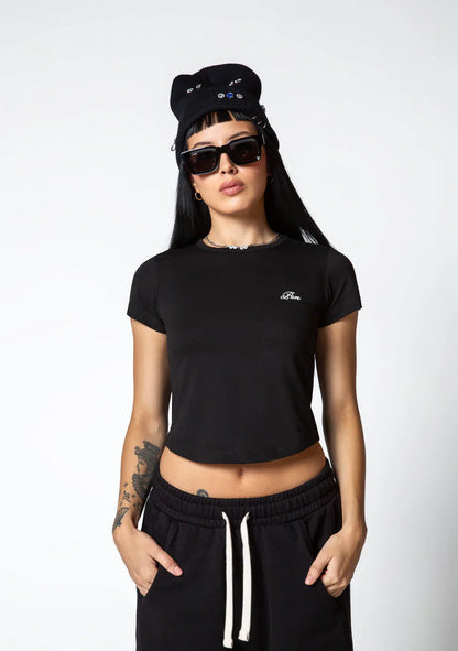 DOPAMINE BLACK CROP TOP