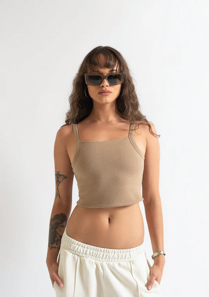 MONCLAIR BROWN CROP TOP