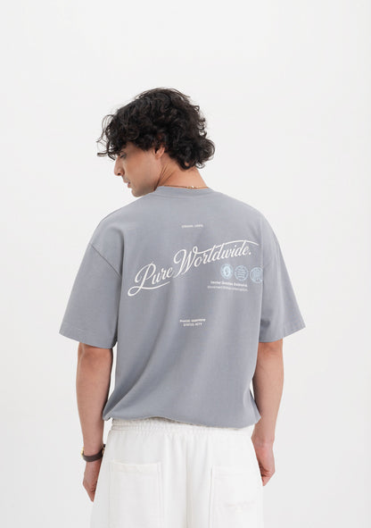Across The Lines Grey Pure Worldwide T-Shirt