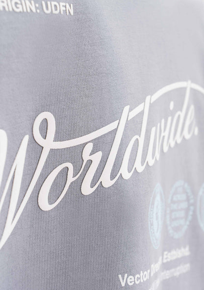 Across The Lines Grey Pure Worldwide T-Shirt