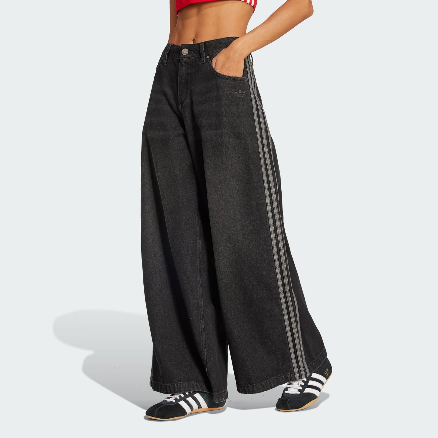 JV7453 DENIM WIDE PANT NEGRO
