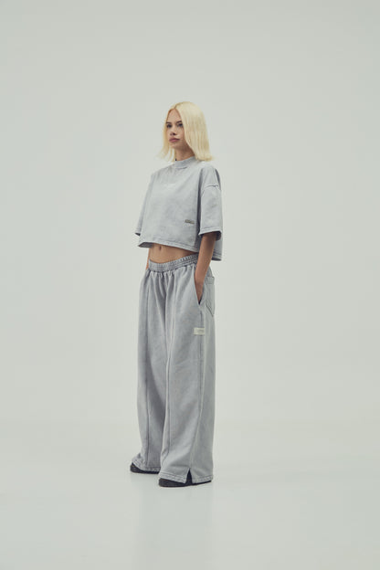 CAMISETA  CROPPED - GRIS