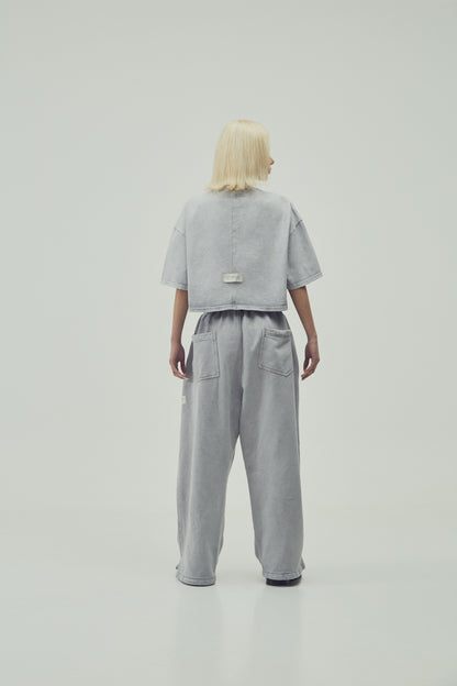 CAMISETA  CROPPED - GRIS