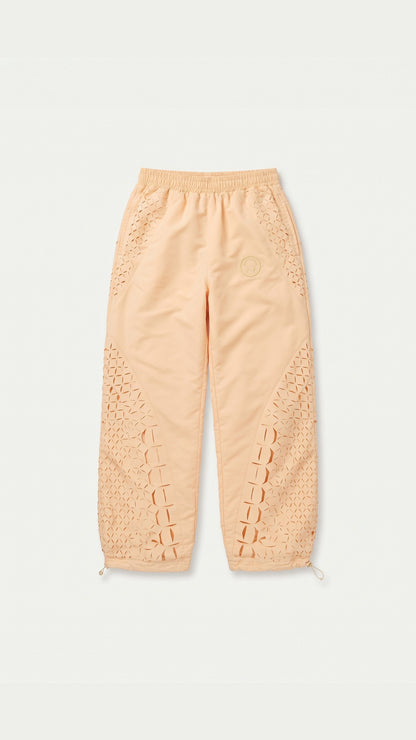 J BALVIN CROC LASER CUT TRACK PANTS YELLOW