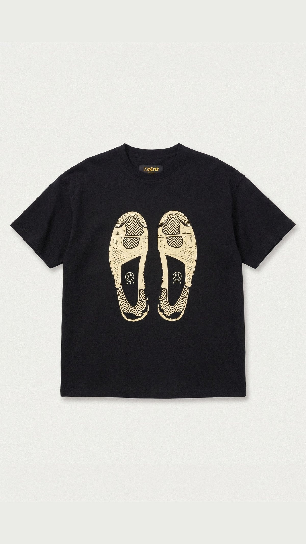 J BALVIN J4 SNEAKER PRINT TEE BLACK
