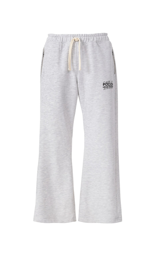 POLIZIA GRAY FLARED SWEATPANTS