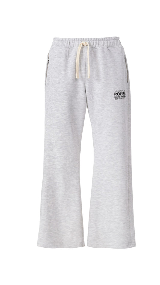 POLIZIA GRAY FLARED SWEATPANTS