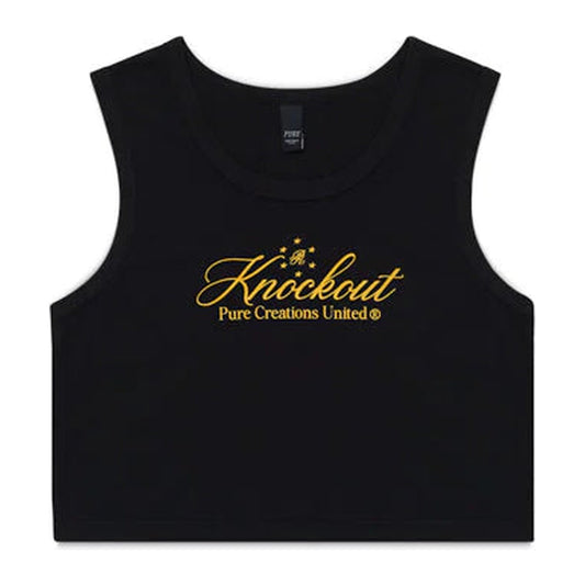 KNOCKOUT BLACK CROP TOP