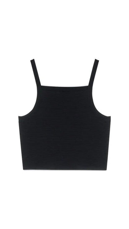 MONCLAIR BLACK CROP TOP