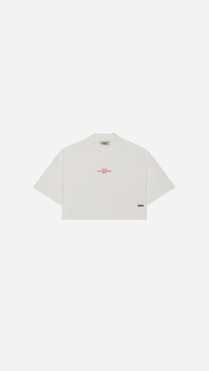 CAMISETA  CROPPED - MARFIL