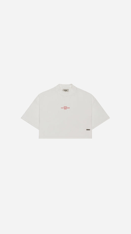 CAMISETA  CROPPED - MARFIL