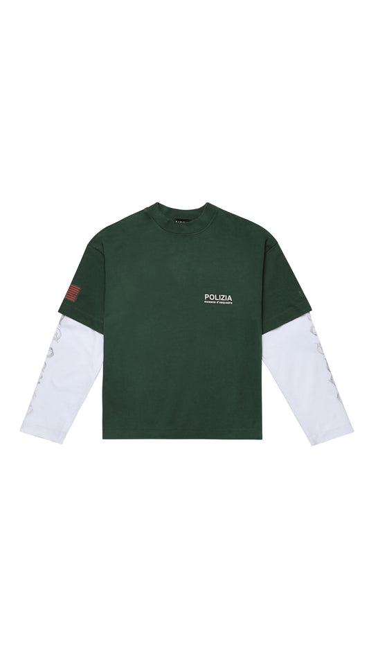 POLIZIA GREEN DOUBLE SLEEVE
