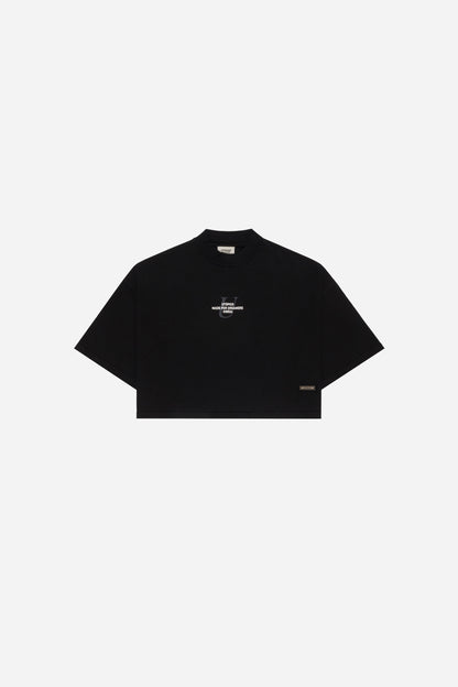 CAMISETA  CROPPED - NEGRO
