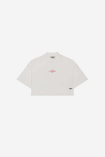 CAMISETA  CROPPED - MARFIL
