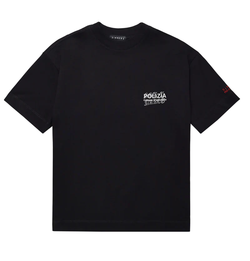 POLIZIA BLACK T-SHIRT
